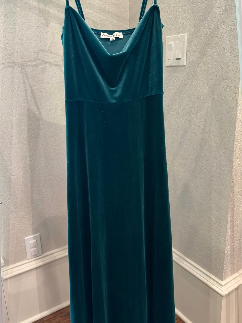 California Bay Co Velvet Maxi Slip Dress